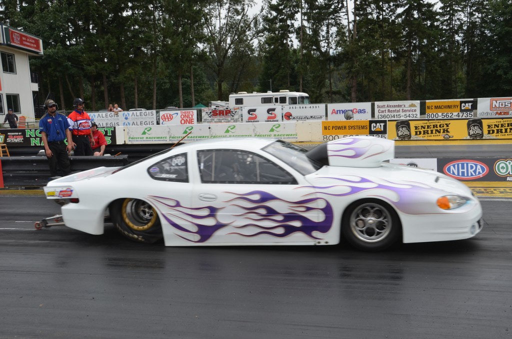 Barry Hobson at the hit in Top Sportsman - Pacific Raceways Divisional Race, August 2013