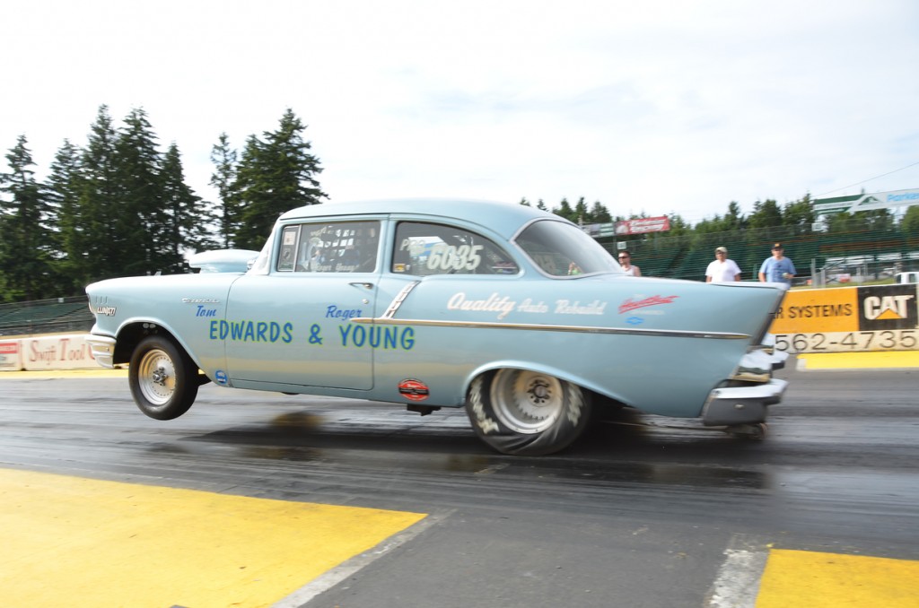 '57 a car length off the starting line, Jim Doyle photo