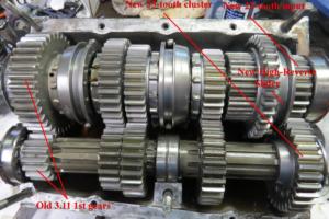 New lower transmission gear ratios installed for the '57 in 2020