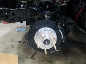 New Wilwood front brakes for Torri's Pontiac