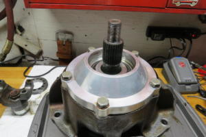 Paul's pinion support back in Moser center section waiting for 31-spline spool, bearings and pinion seal