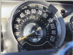 Odometer reading when our '57 became a race car!