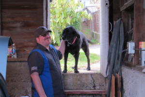 Paul & our goofy Lab, Misty!