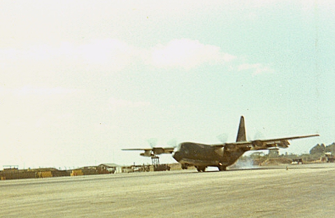 C-130 landing at SocTrang