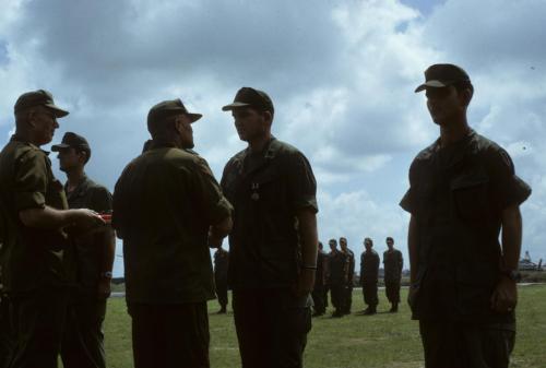 A & D ceremony Morgan Air Medal with V