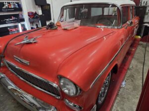 Polishing paint before...